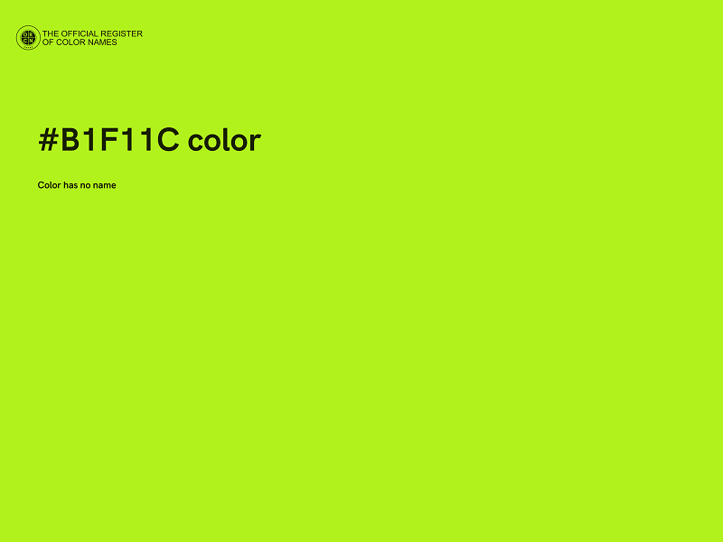 #B1F11C color image