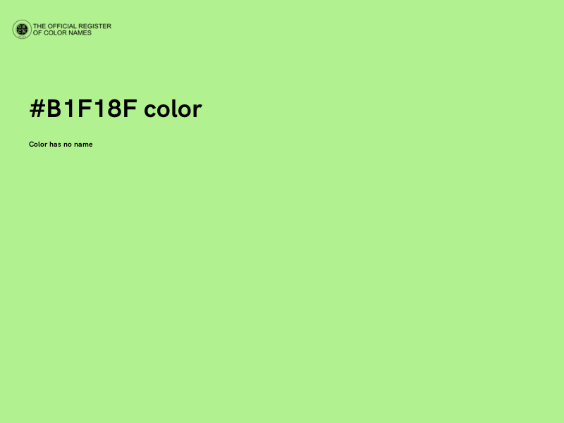 #B1F18F color image