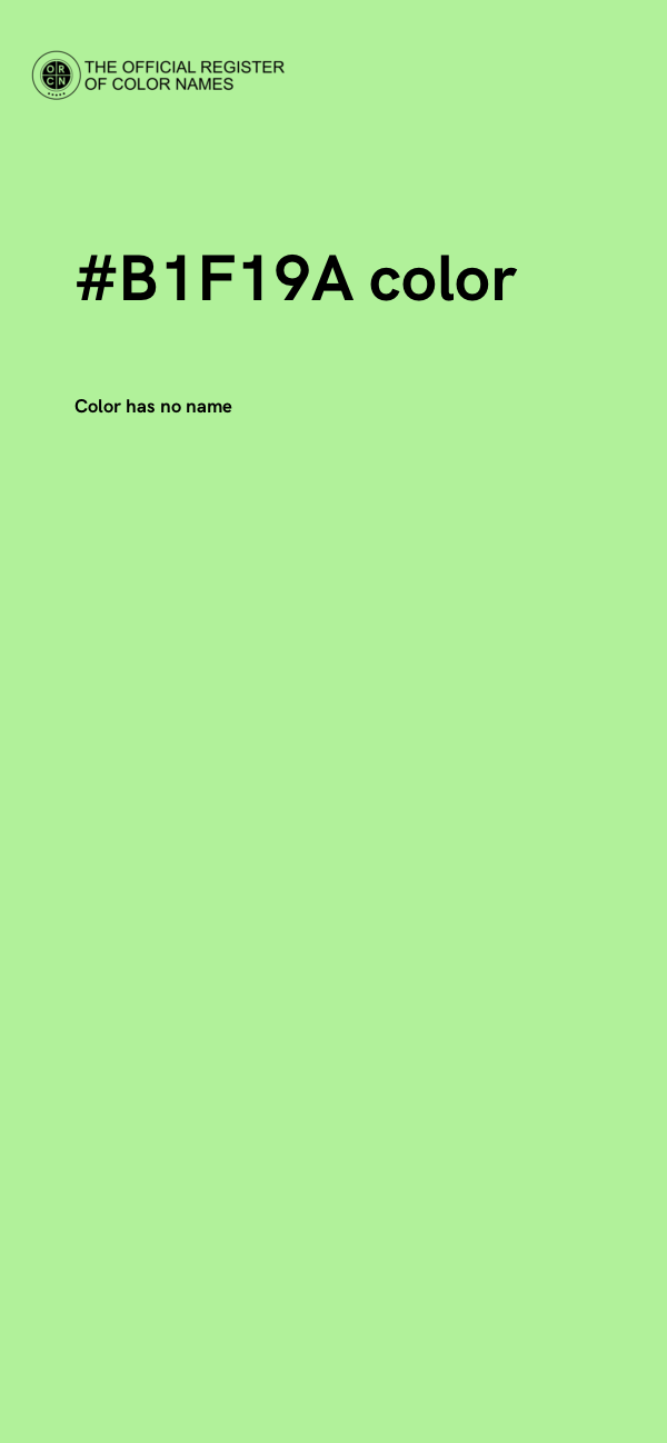 #B1F19A color image