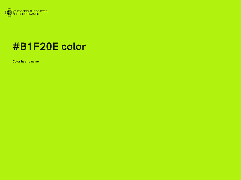 #B1F20E color image