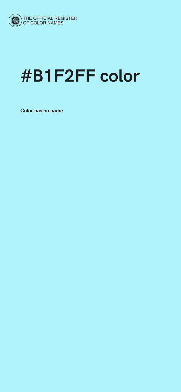#B1F2FF color image