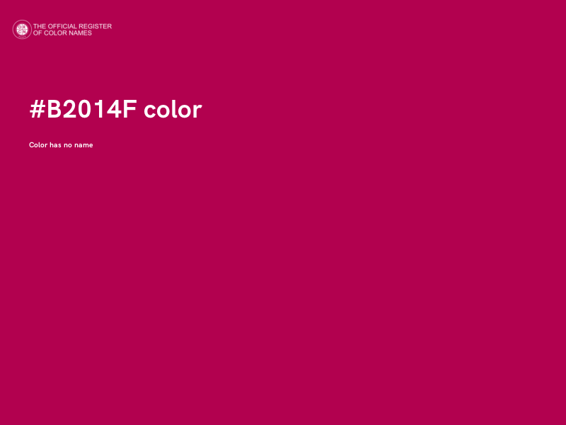 #B2014F color image