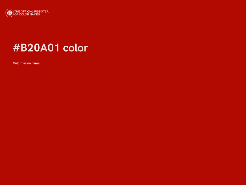 #B20A01 color image