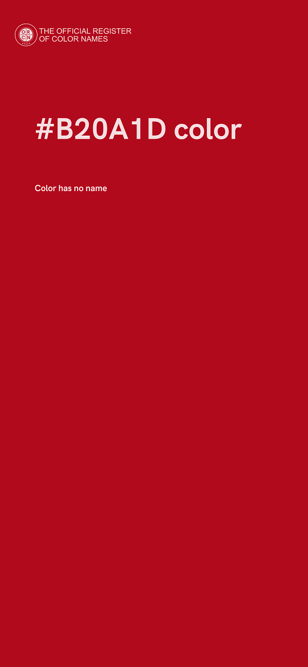 #B20A1D color image