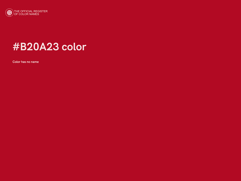 #B20A23 color image