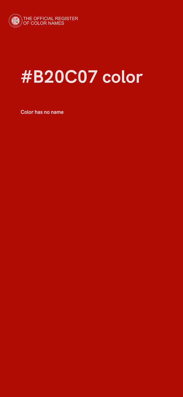 #B20C07 color image