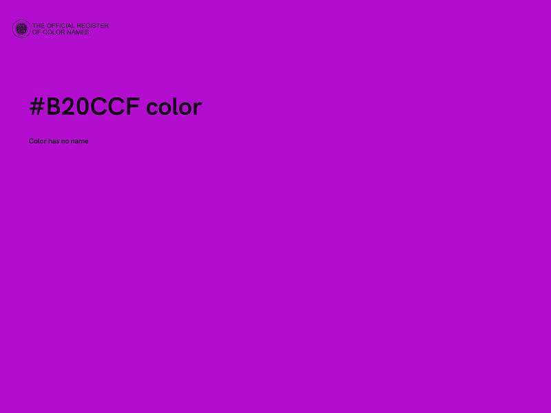 #B20CCF color image