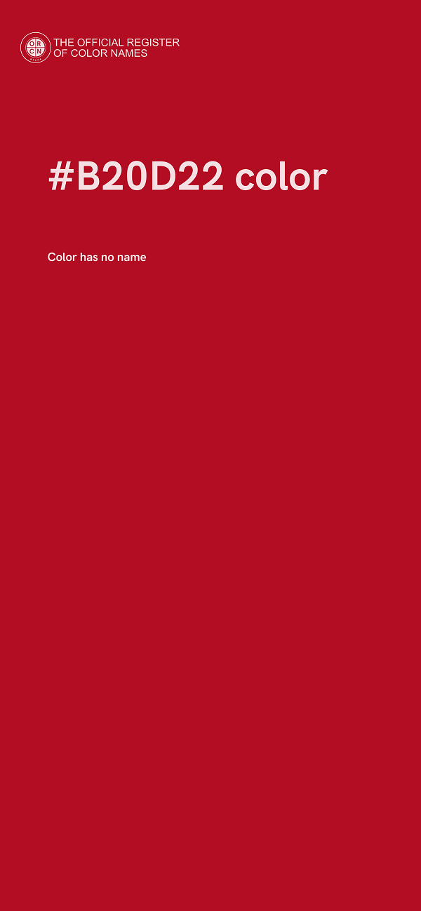 #B20D22 color image