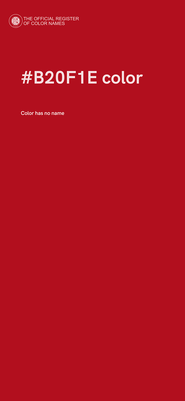 #B20F1E color image