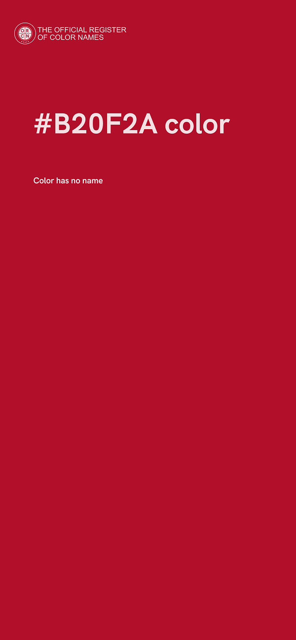 #B20F2A color image