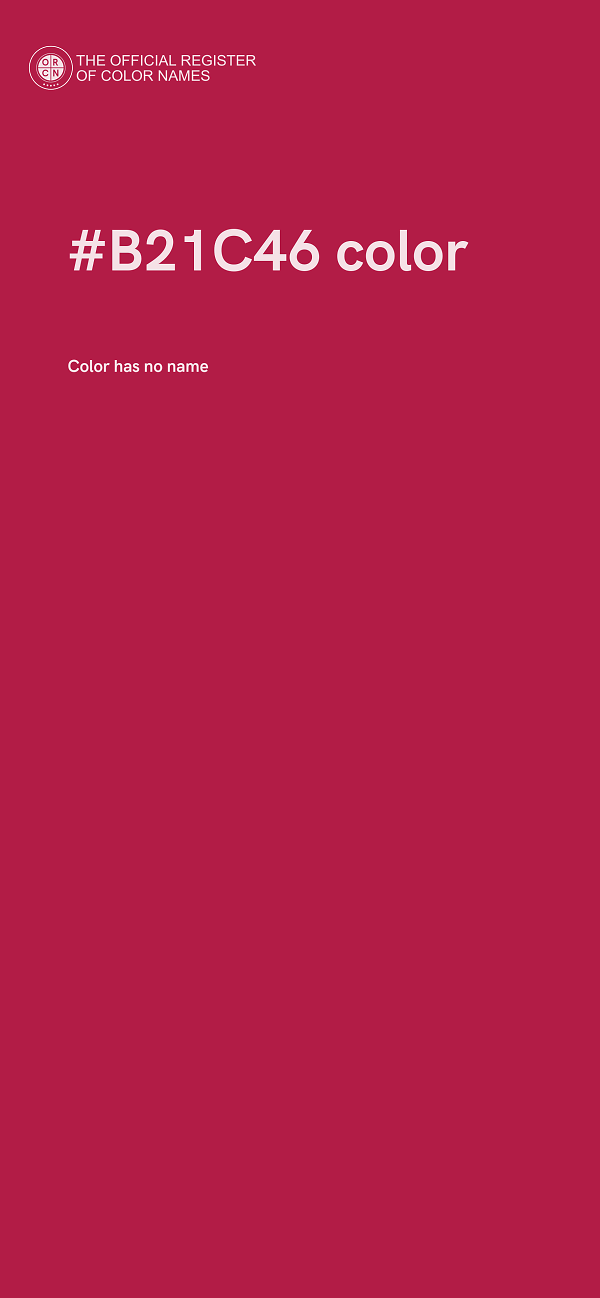#B21C46 color image