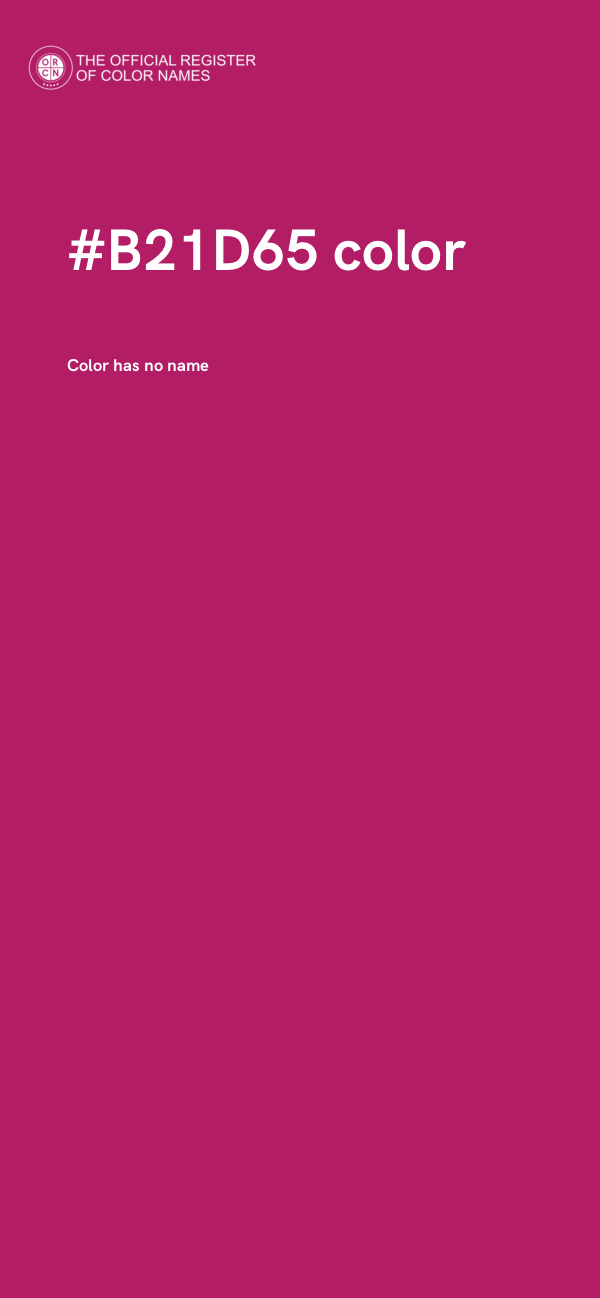#B21D65 color image
