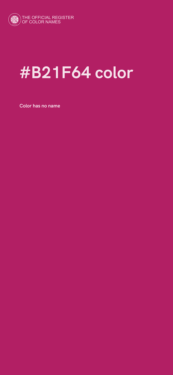#B21F64 color image