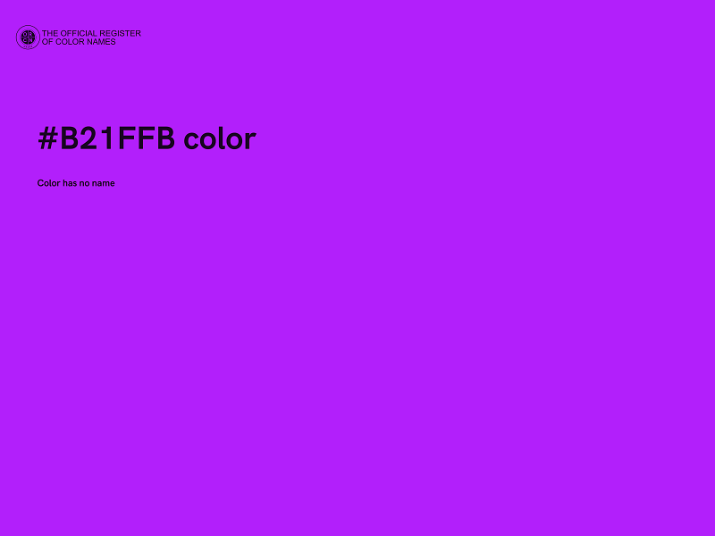 #B21FFB color image