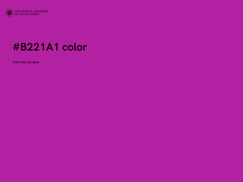 #B221A1 color image