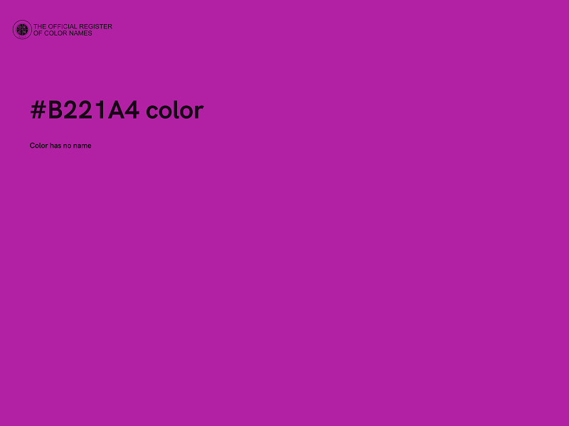 #B221A4 color image