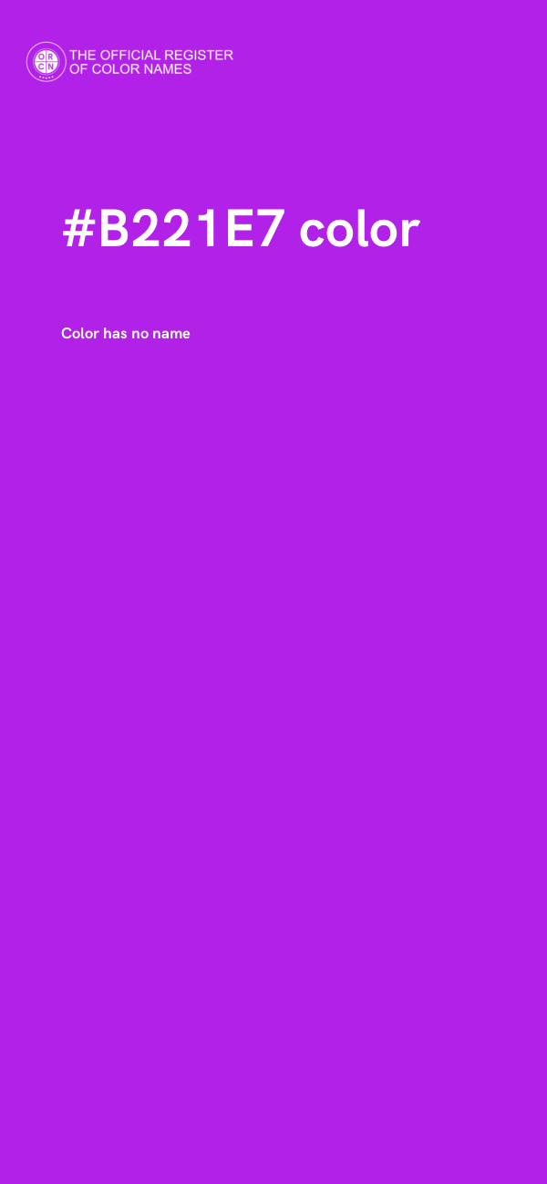 #B221E7 color image