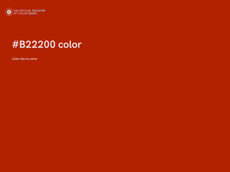 #B22200 color image