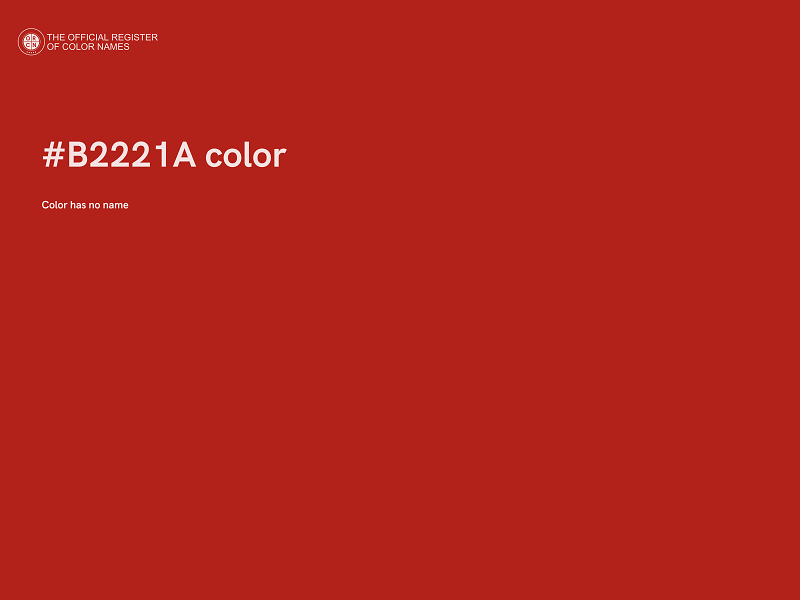 #B2221A color image