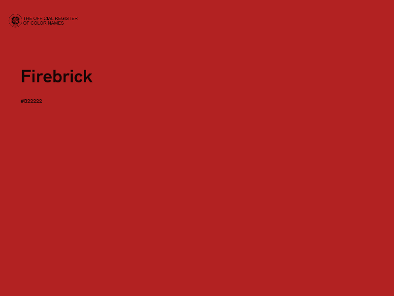 #B22222 - Firebrick color image