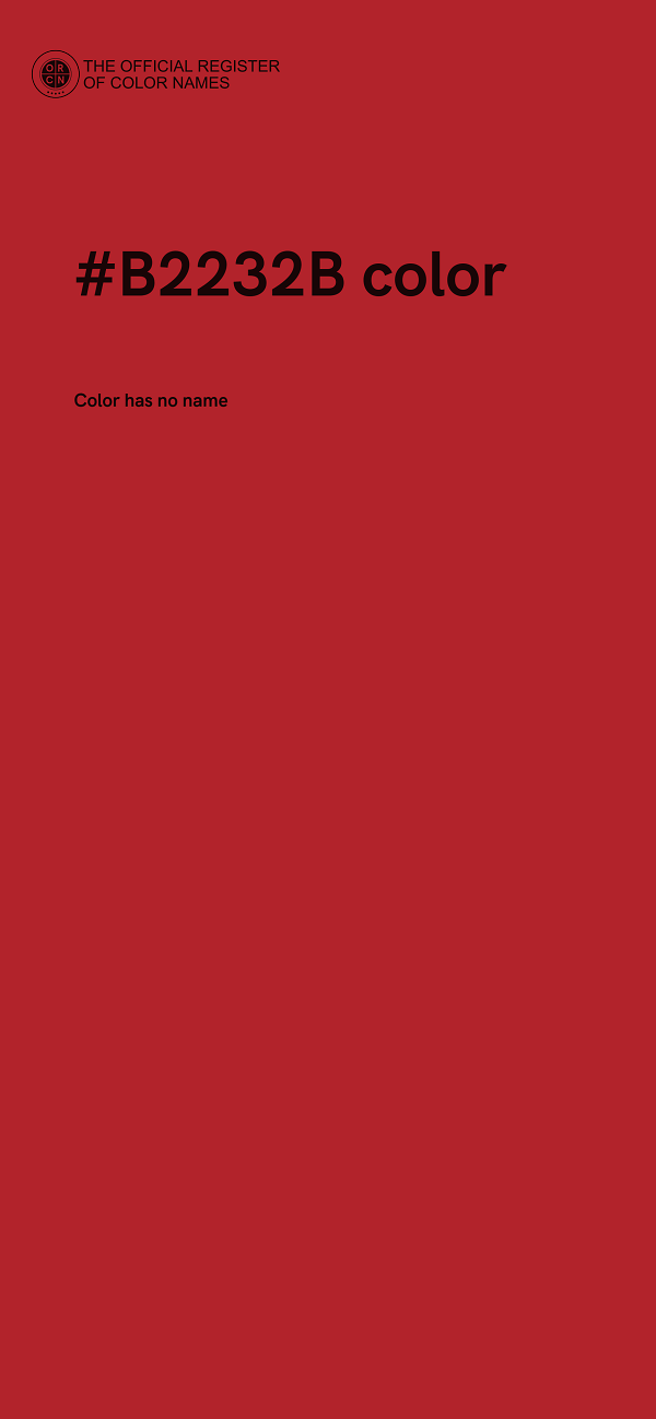 #B2232B color image