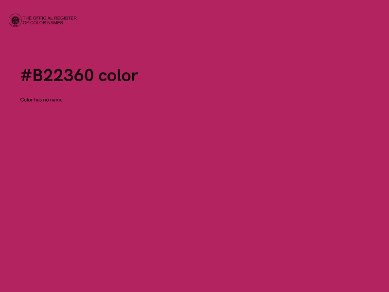 #B22360 color image