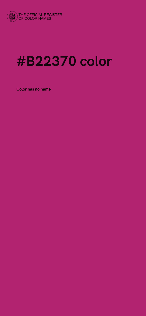 #B22370 color image