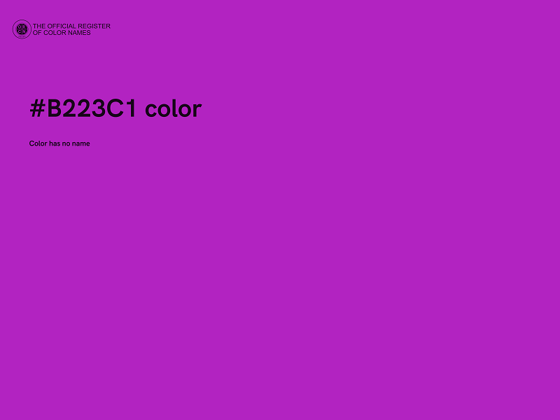 #B223C1 color image