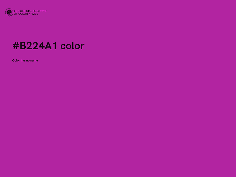 #B224A1 color image