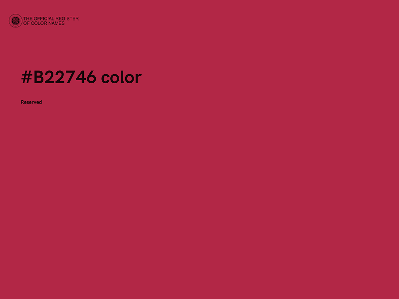 #B22746 color image