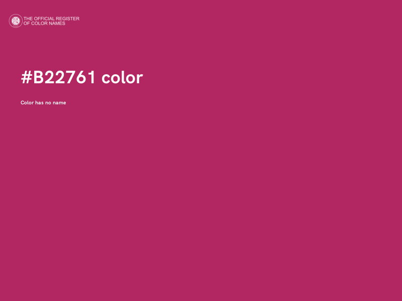 #B22761 color image