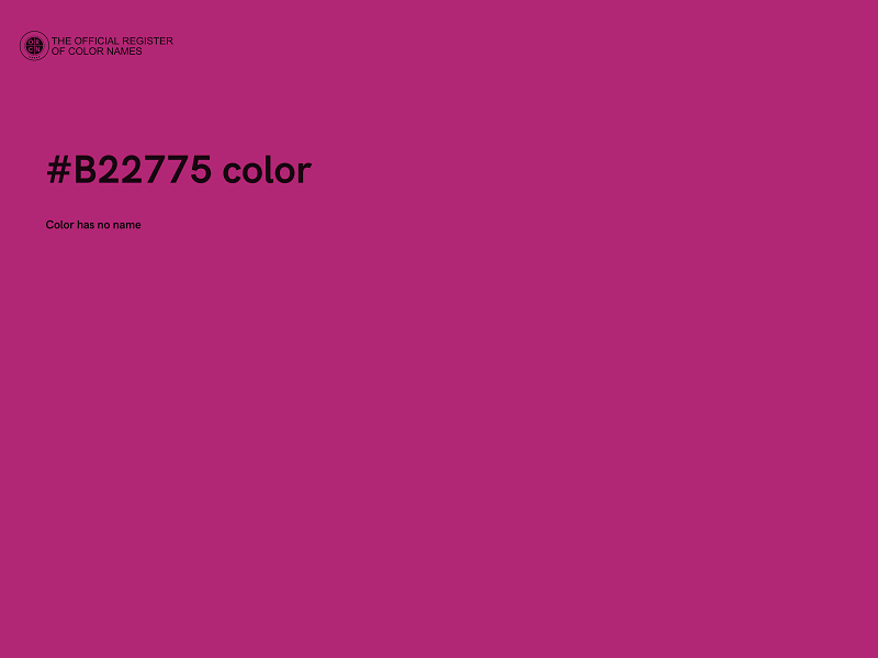 #B22775 color image