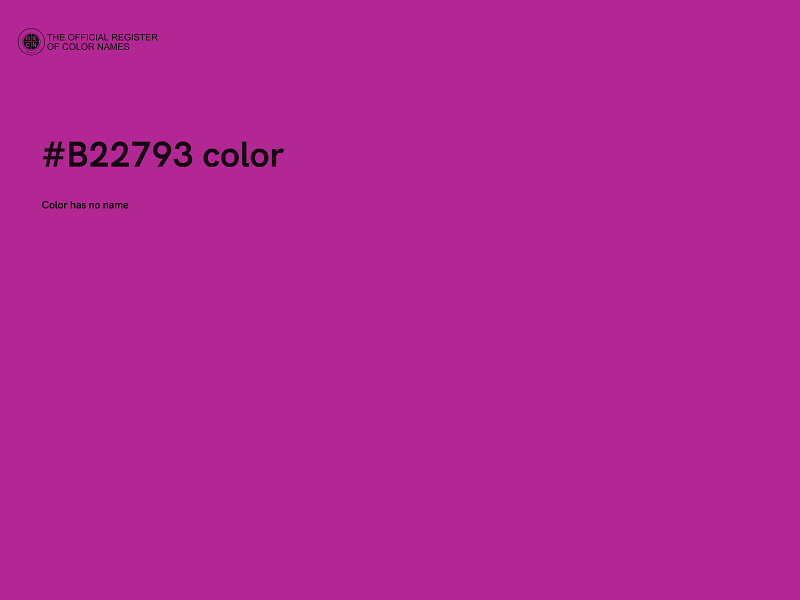 #B22793 color image