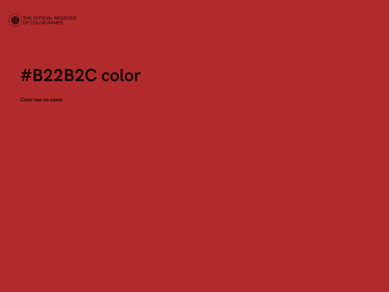 #B22B2C color image