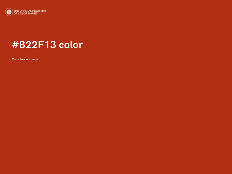 #B22F13 color image