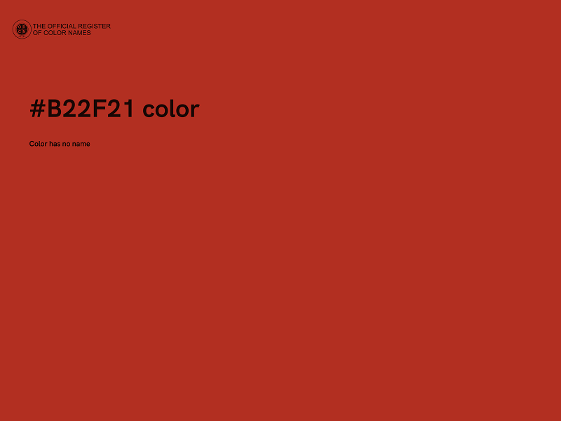 #B22F21 color image