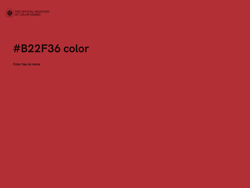 #B22F36 color image