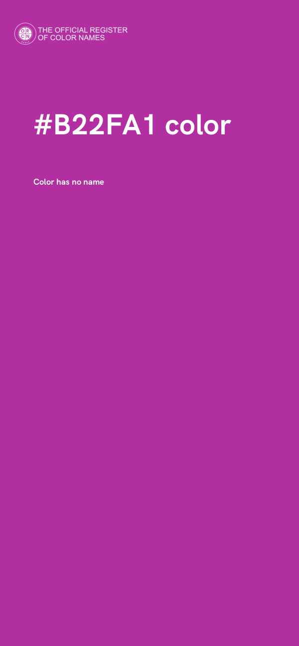 #B22FA1 color image