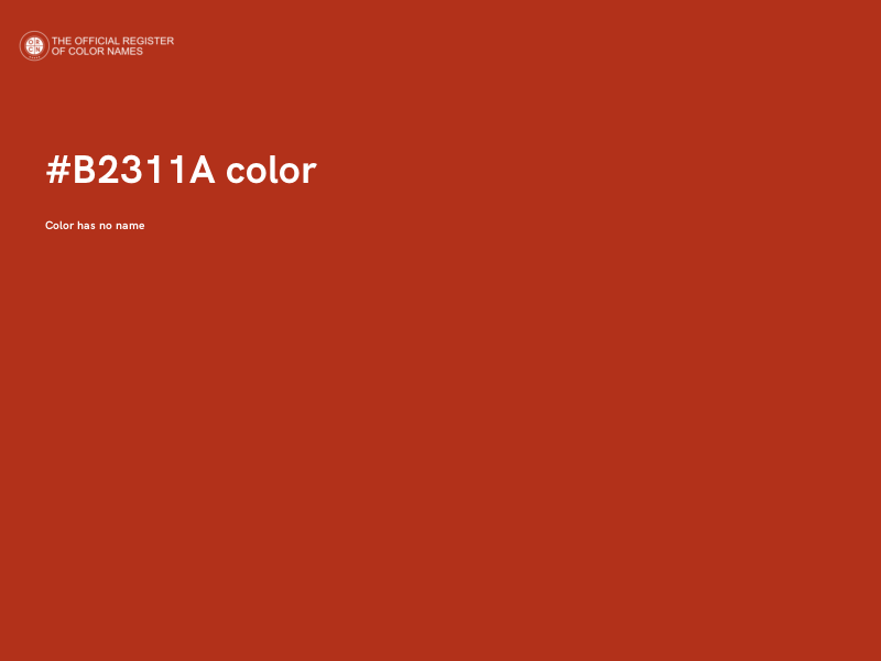#B2311A color image