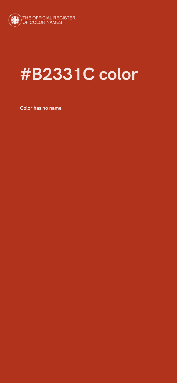 #B2331C color image