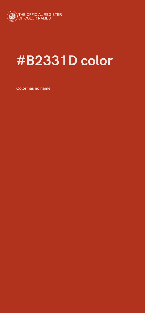 #B2331D color image