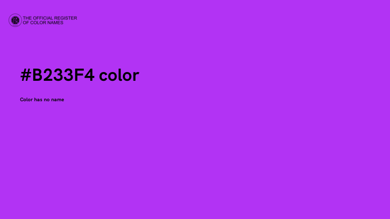 #B233F4 color image