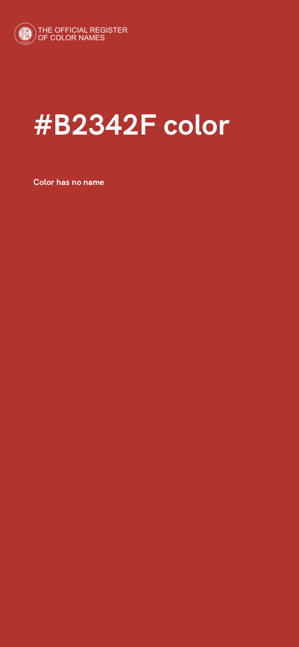 #B2342F color image