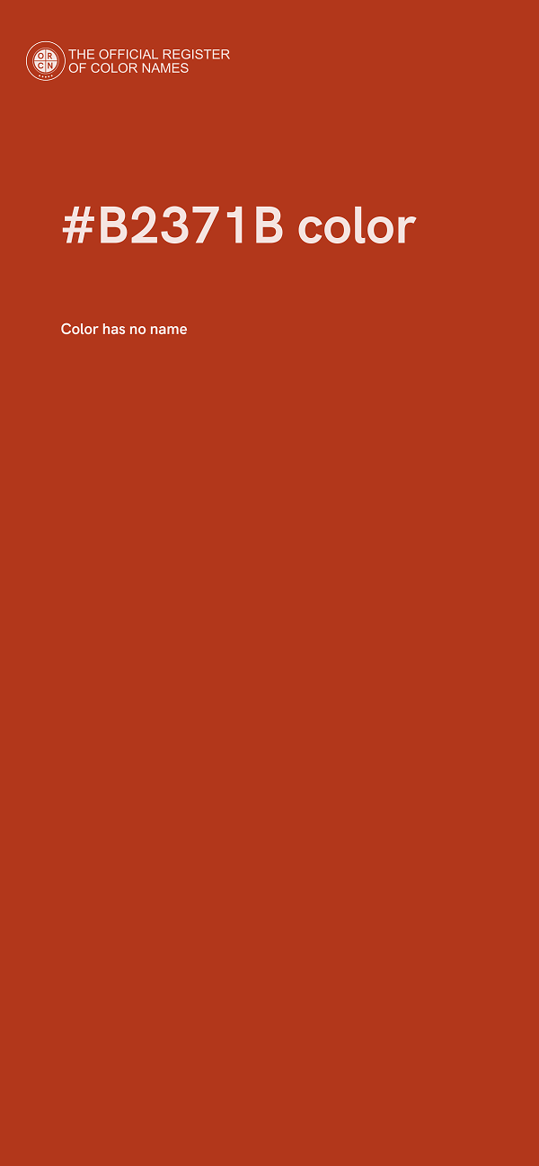 #B2371B color image