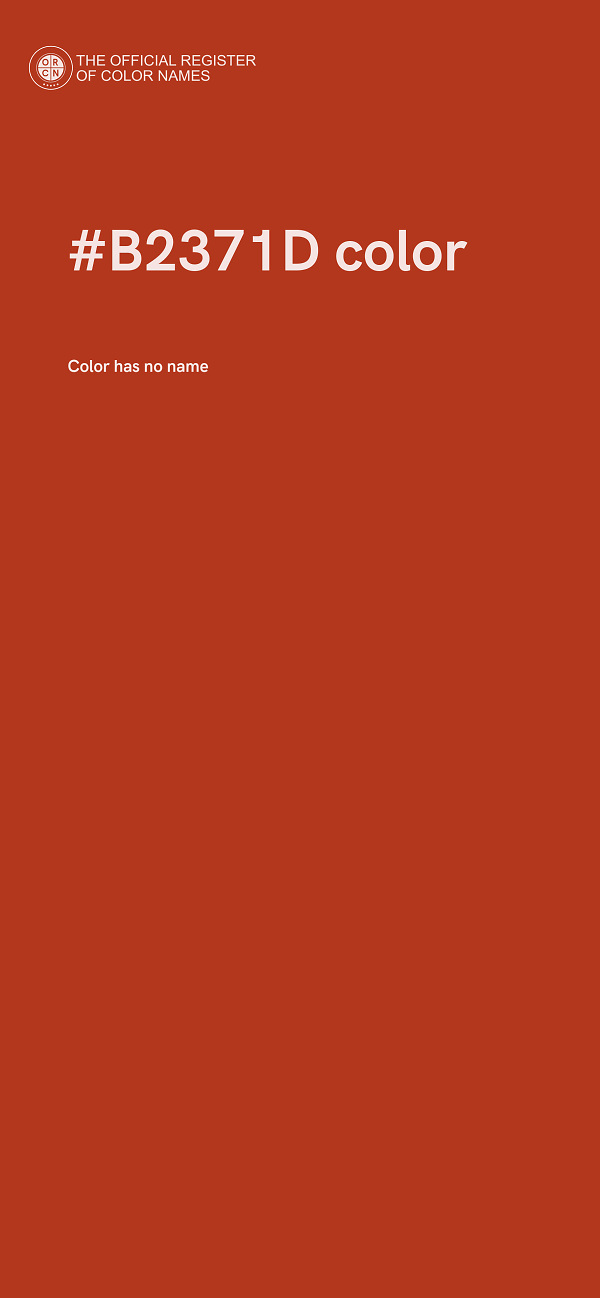 #B2371D color image