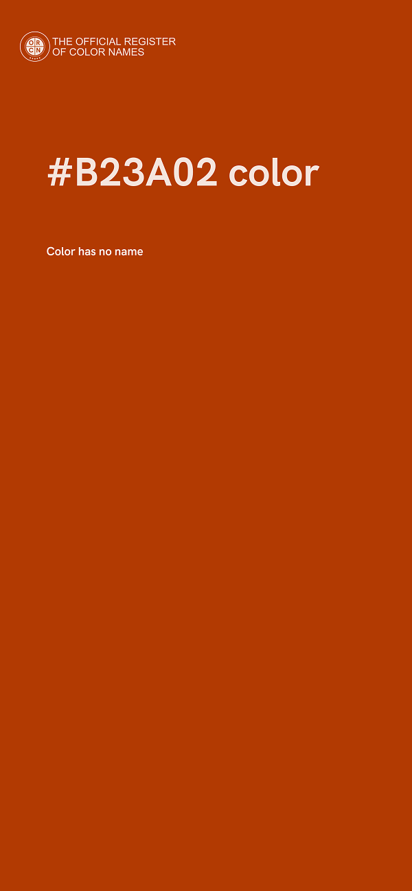 #B23A02 color image