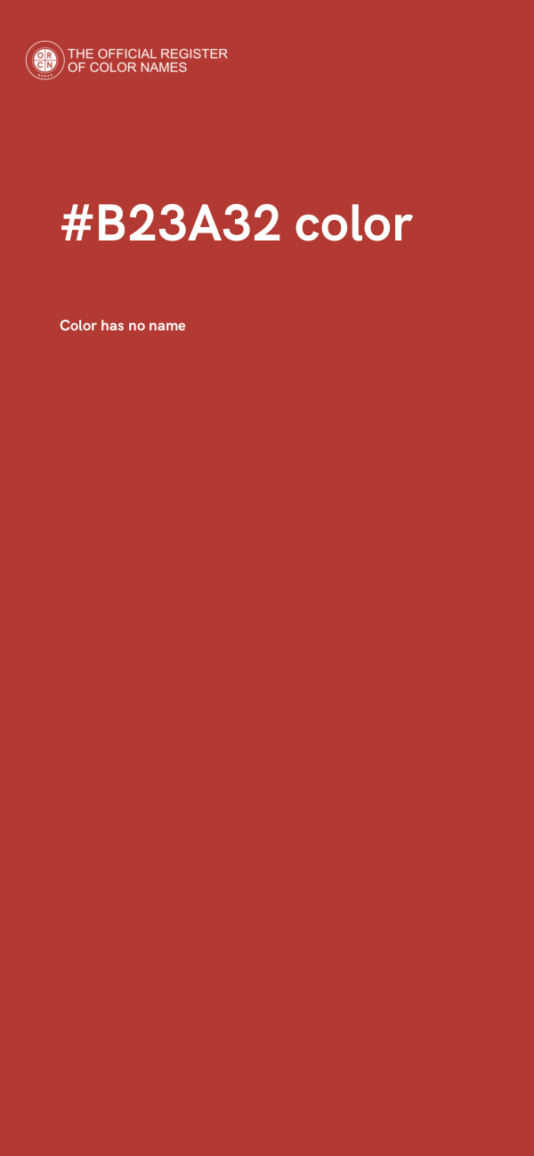 #B23A32 color image