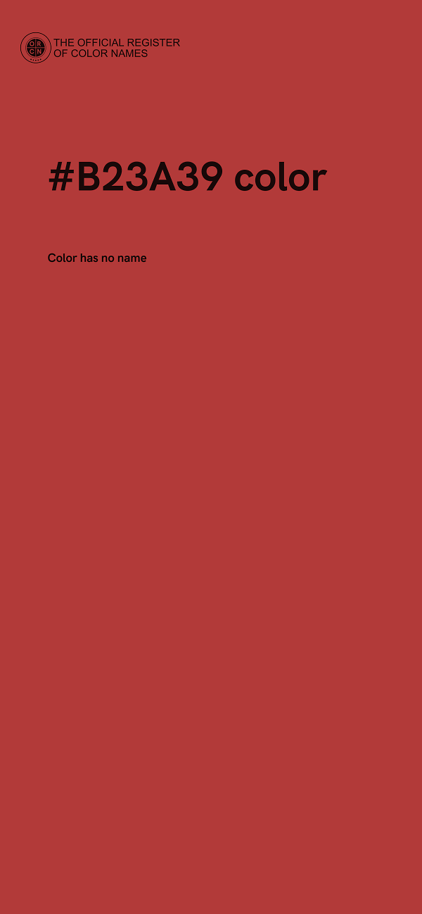 #B23A39 color image