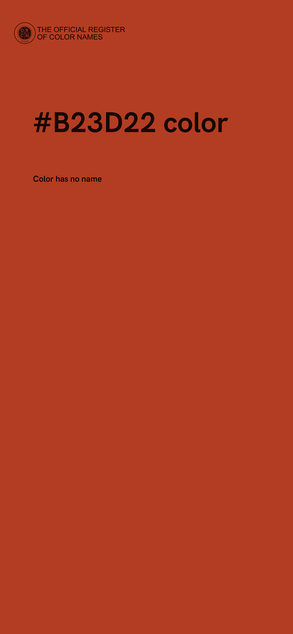 #B23D22 color image