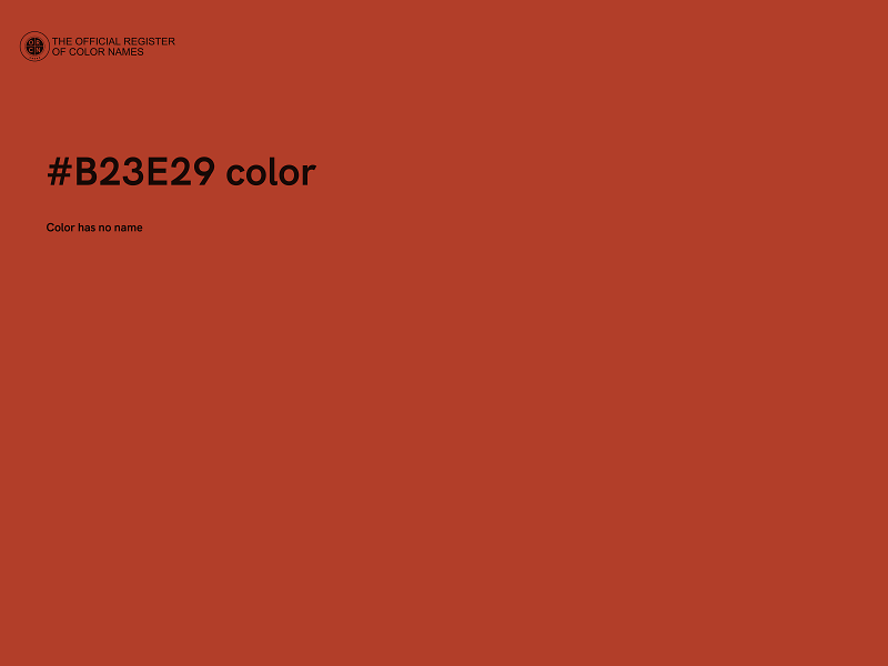 #B23E29 color image